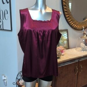 Chico's Red Smocked Tank Top